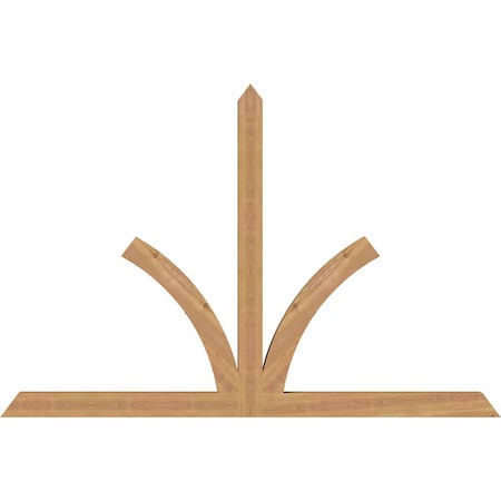 Ekena Millwork Richland Timber Gable Bracket, Western Red Cedar, 72"W x 48"H x 3 1/2"D x 3 1/2"F, 16/12 Pitch GBW072X48X0404RIC00SWR
